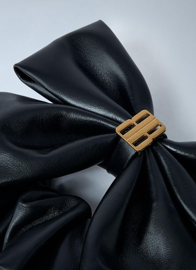 Balenciaga Leather Logo Hardware Scrunchie