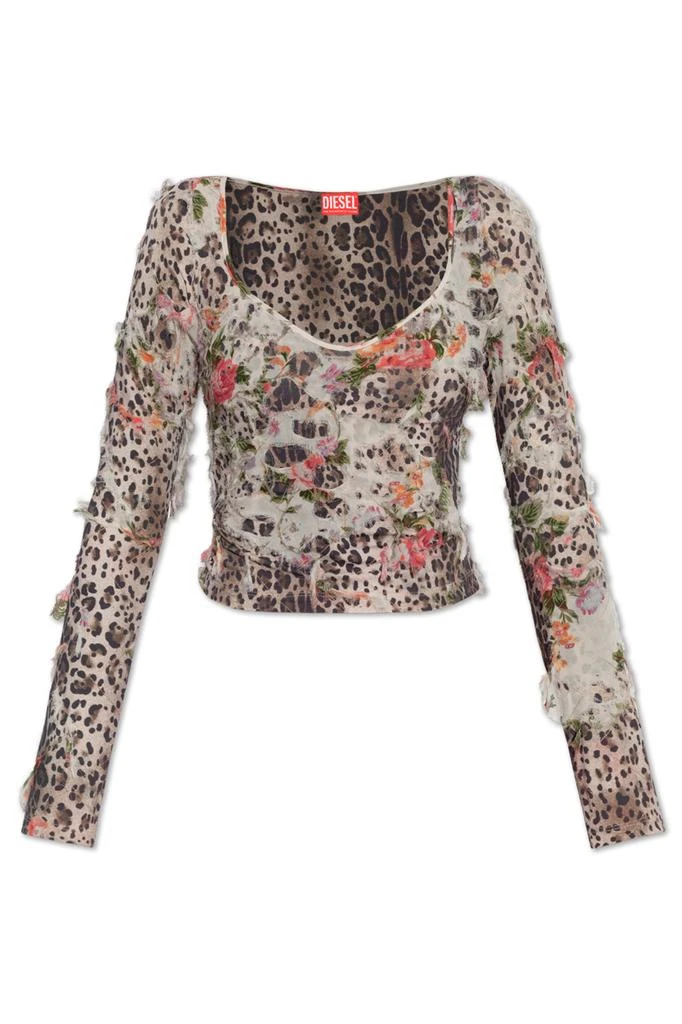 Diesel Top with floral motif T-FLOBIS 1