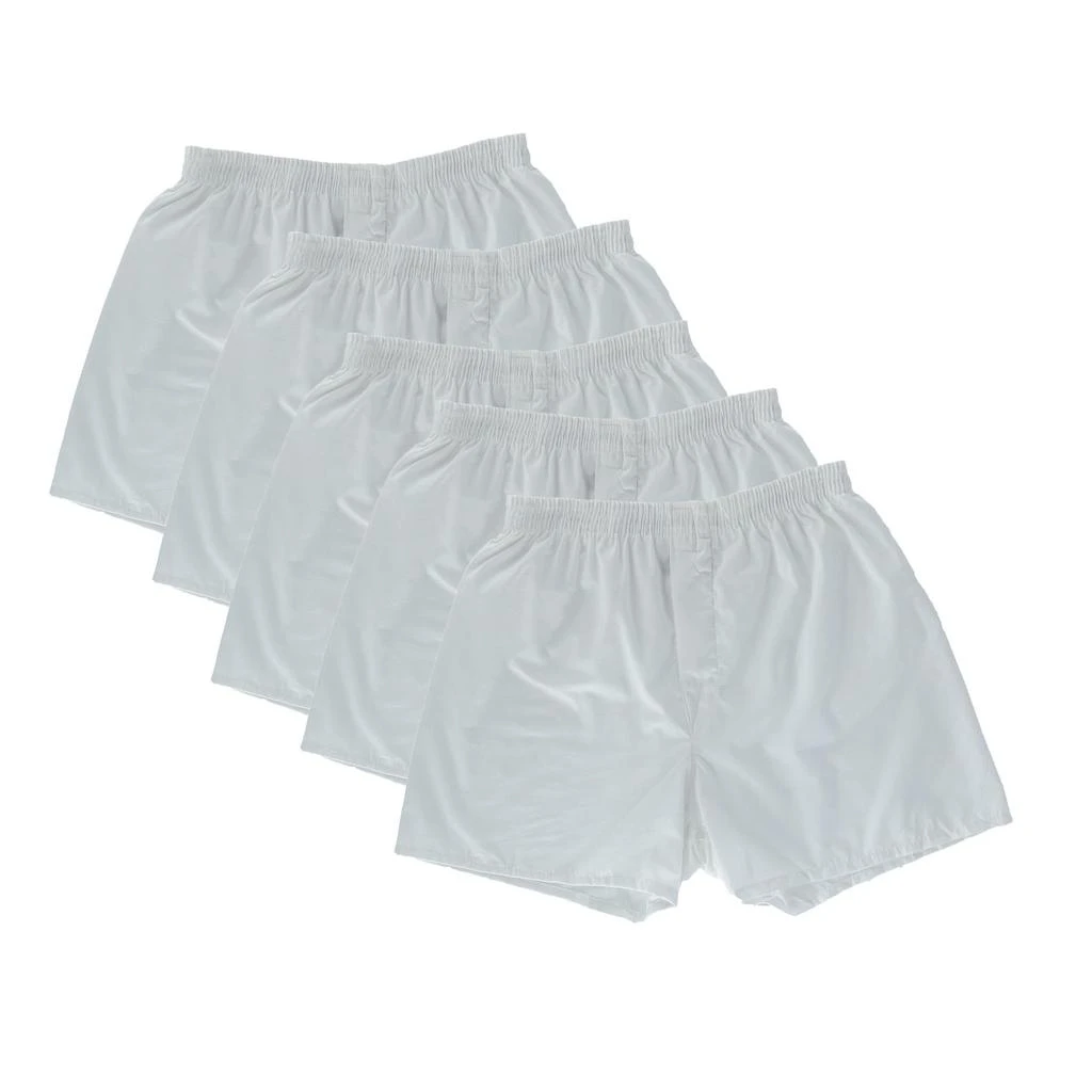 The Loom Men's White Boxer Shorts Underwear (5 Pair Pack) 2