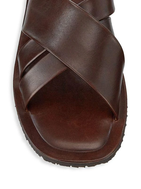Saks Fifth Avenue COLLECTION Leather Crisscross Slides 4