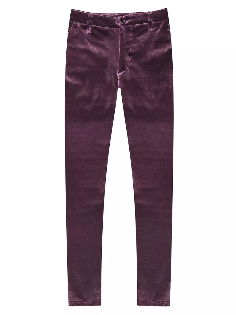 MONFRÈRE Velvet Flat-Front Pants 1