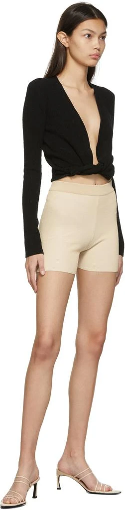 Jacquemus Black 'Le Gilet Noue' Long Sleeve V-Neck Top 4