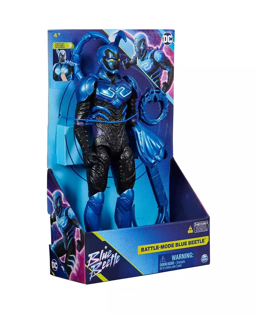 DC Comics Battle-Mode Blue Beetle Action Figure, 12 in, Lights and Sounds, 3 Accessories, Poseable Movie Collectible Superhero Toy, Ages 4 Plus 5