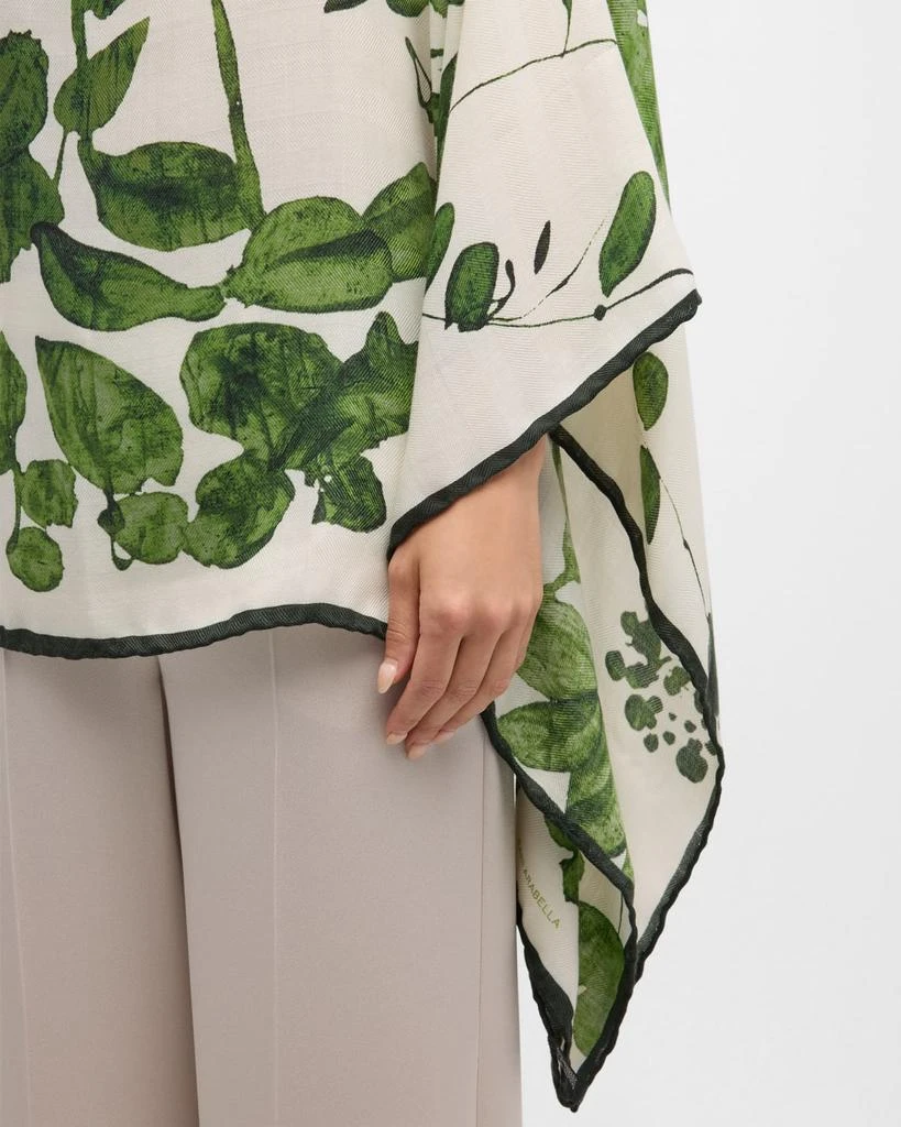 Rani Arabella Placed Flower Cashmere-Blend Printed Poncho 5