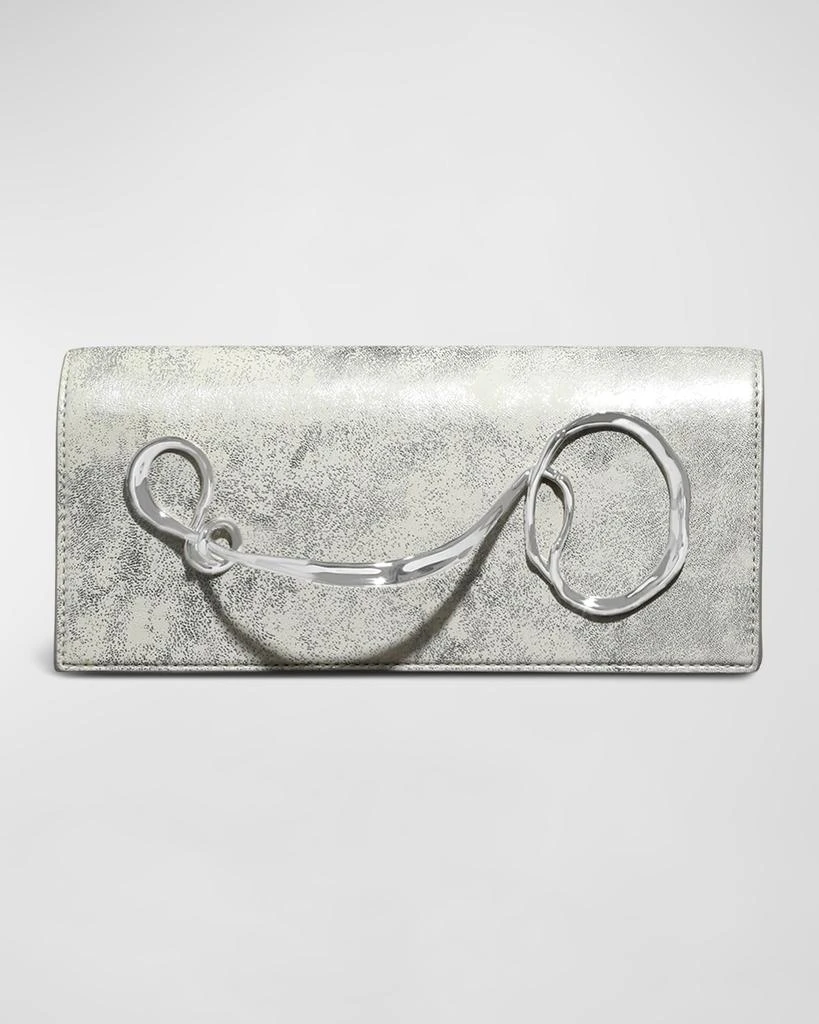 Alexis Bittar Twisted Metallic Leather Clutch Bag 1
