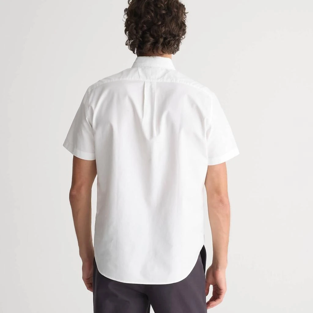 J. Crew Short-Sleeve Broken-In Organic Cotton Oxford Shirt In White 2