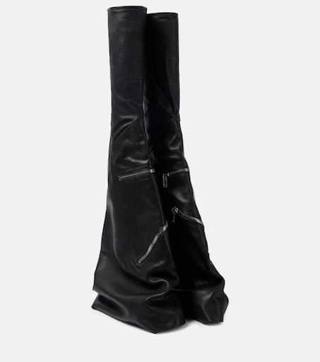 Rick Owens Cargoflares leather knee-high boots 1