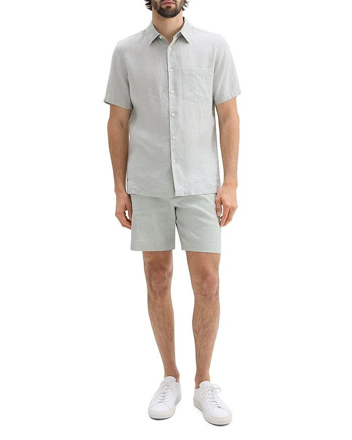 Theory Irving Short-Sleeve Shirt in Relaxed Linen 2