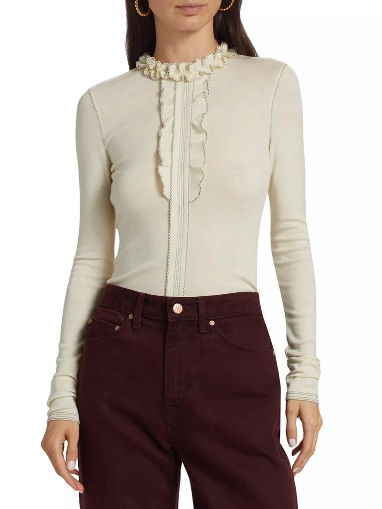 Ulla Johnson Asha Wool Ruffle Top 3