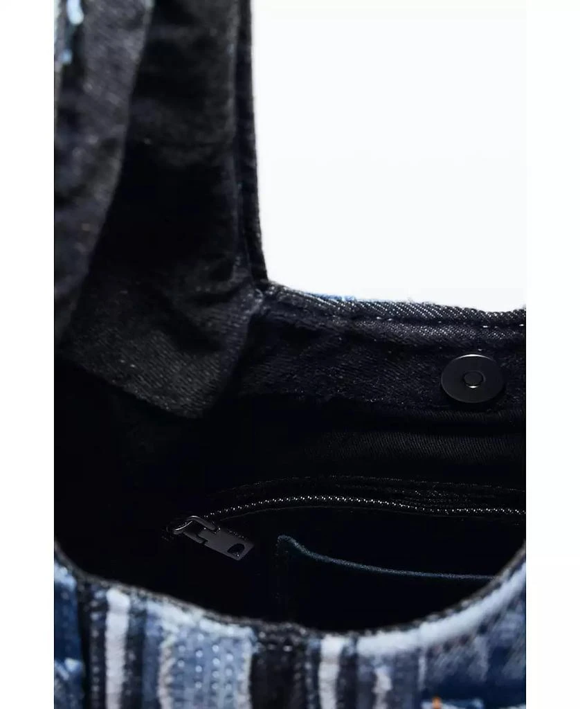 Desigual Women's Medium oval denim patch bag 6