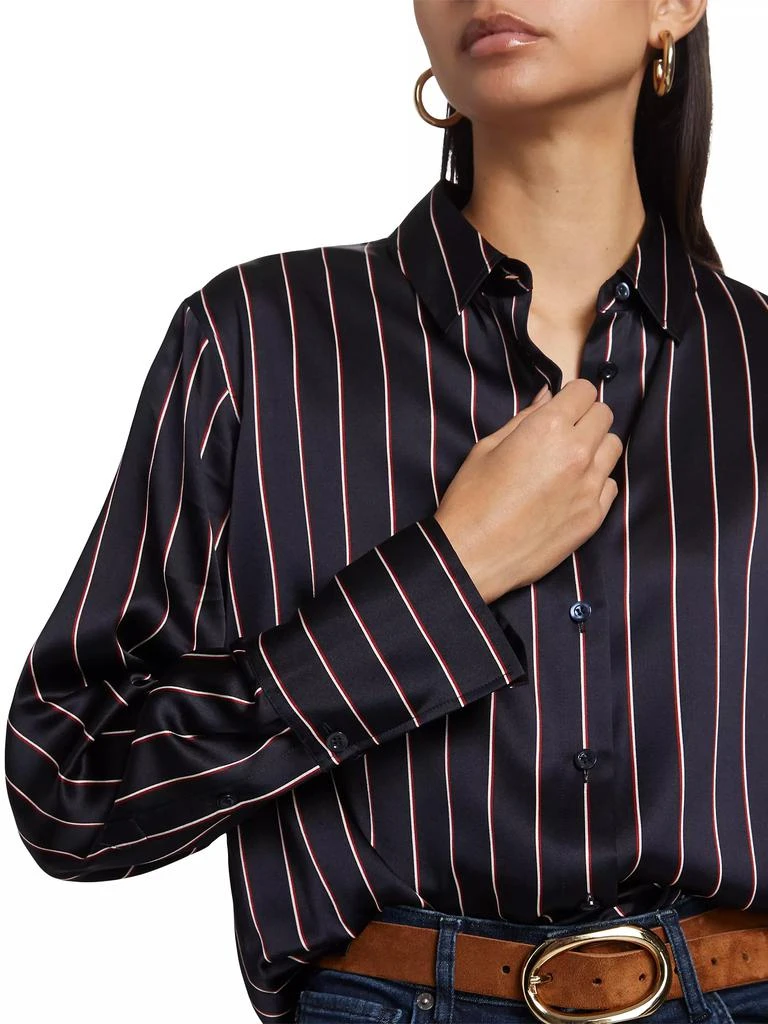 FRAME Striped Silk Standard Shirt 6