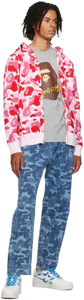 Bape White & Blue STA Icon ABC Camo Sneakers 5