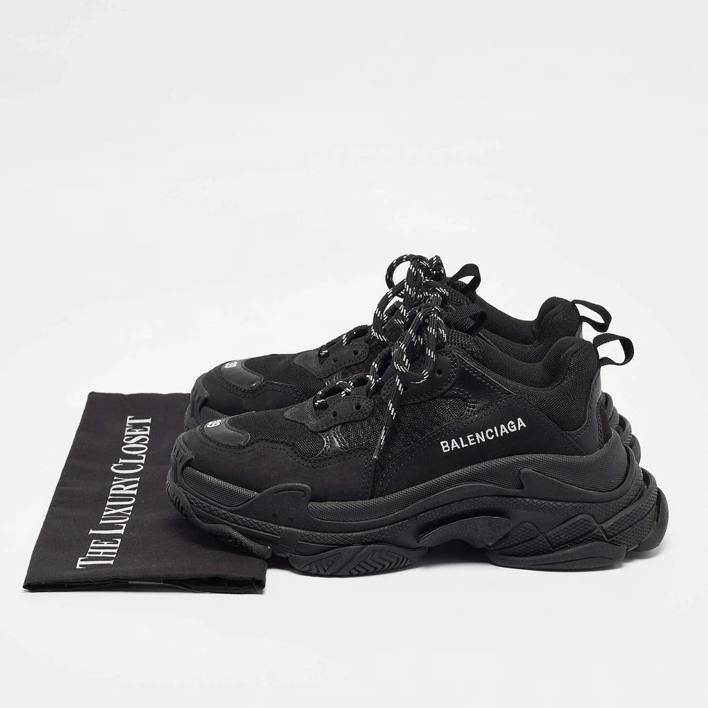 Balenciaga Balenciaga Black Nubuck Triple S Lace Up Sneakers Size 39 9