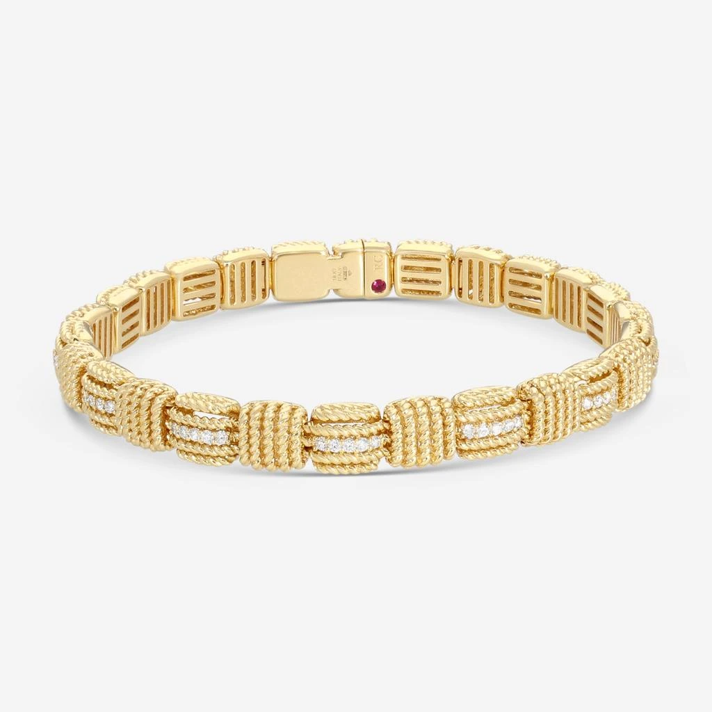 Roberto Coin Roberto Coin Opera 18K Yellow Gold Diamond Bangle Bracelet 7772894AYLBX 1