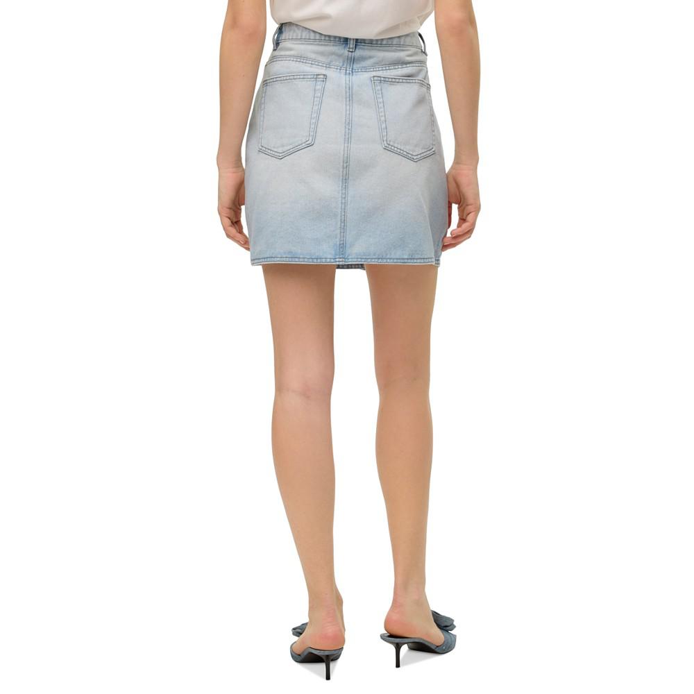 Vero Moda Women's Betty Wrap Denim Mini Skirt