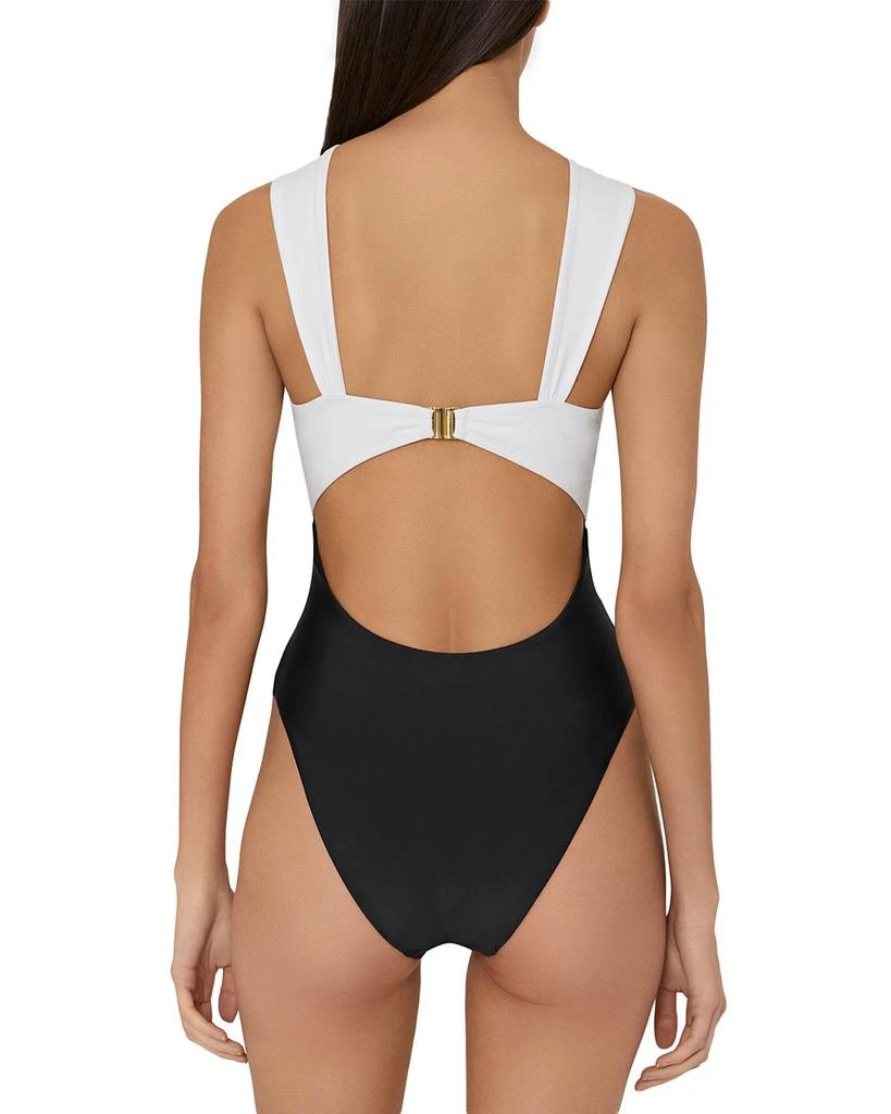 Milly Betsy Color Block One Piece Swimsuit 4