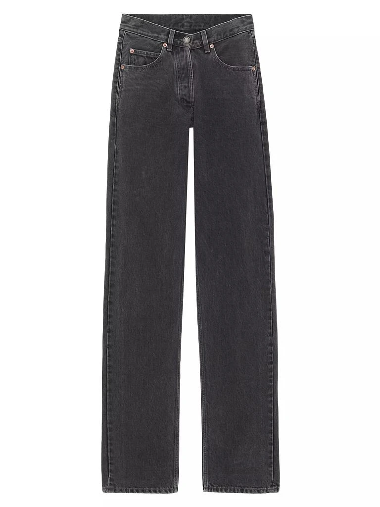 Yves Saint Laurent V-Waist Long Baggy Jeans in Denim 1