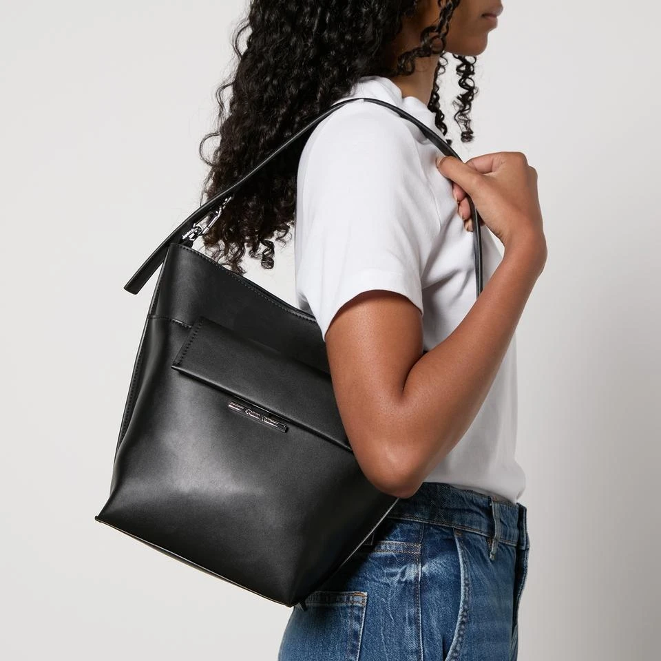 Calvin Klein Calvin Klein Linear Faux Leather Shopper Bag 2