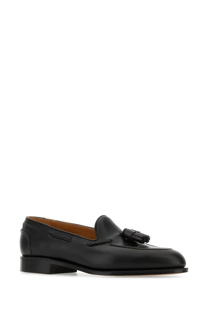 Edward Green Black leather Belgravia loafers 1