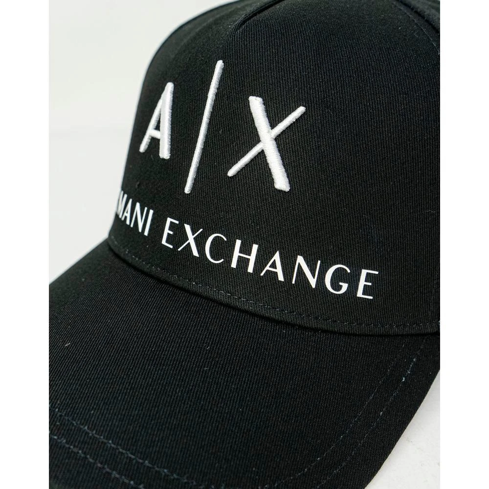 Armani Exchange Armani Exchange Black Cotton Hats & Cap 3