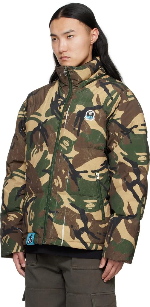 AAPE Multicolor Moonface Camo Hooded Down Jacket 4