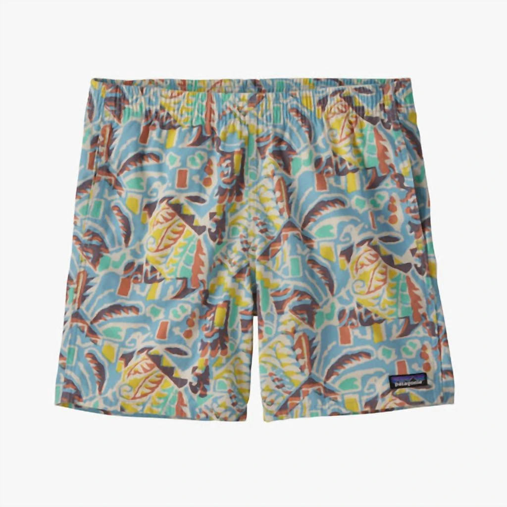 Patagonia Funhoggers Shorts In Thriving Planet/lago Blue 2