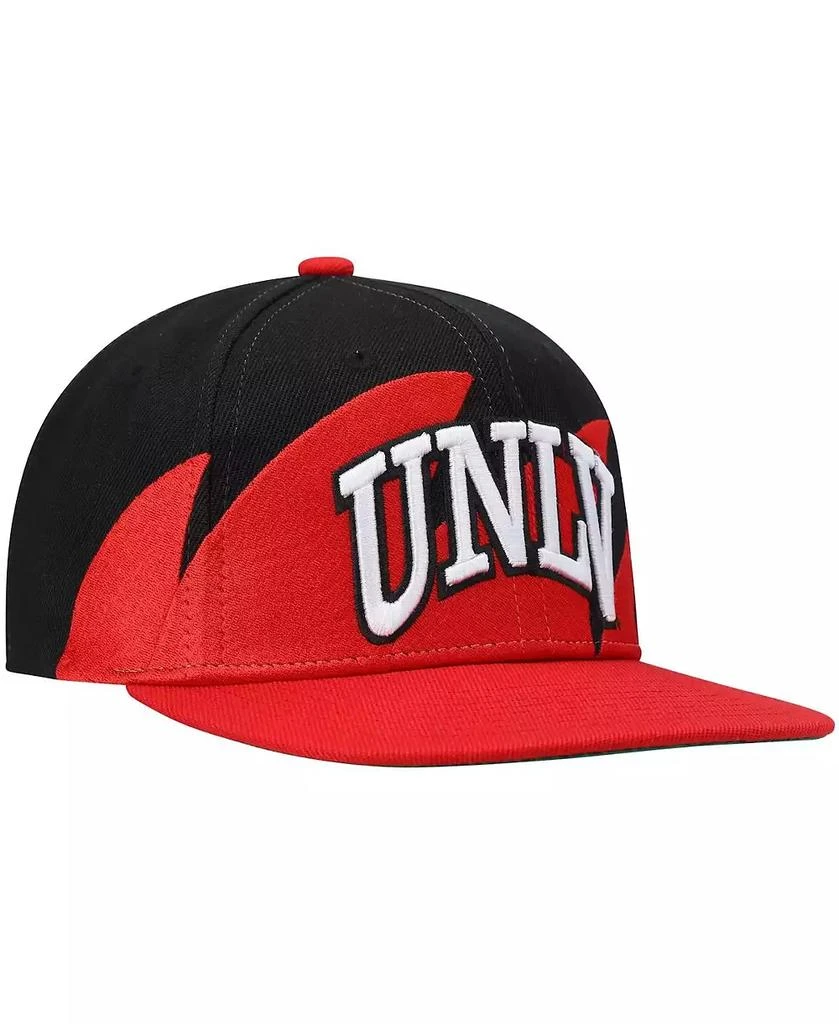 Mitchell & Ness Men's Red, Black Unlv Rebels Sharktooth Snapback Hat 4