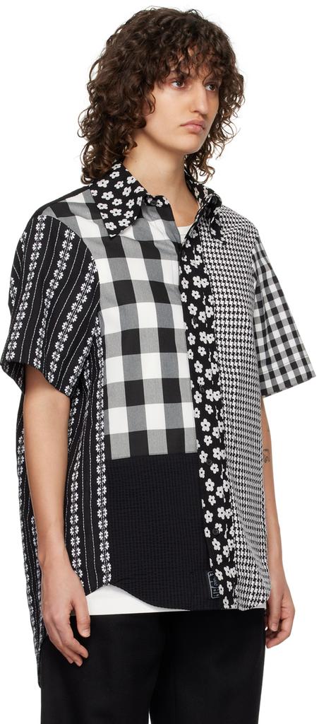 ADER error Black & White Paneled Shirt