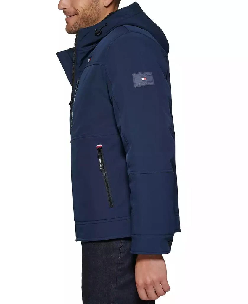 Tommy Hilfiger Men's Sherpa-Lined Softshell Hooded Jacket 4