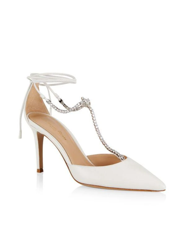 Gianvito Rossi Crystal-Embellished T-Strap Pumps 2