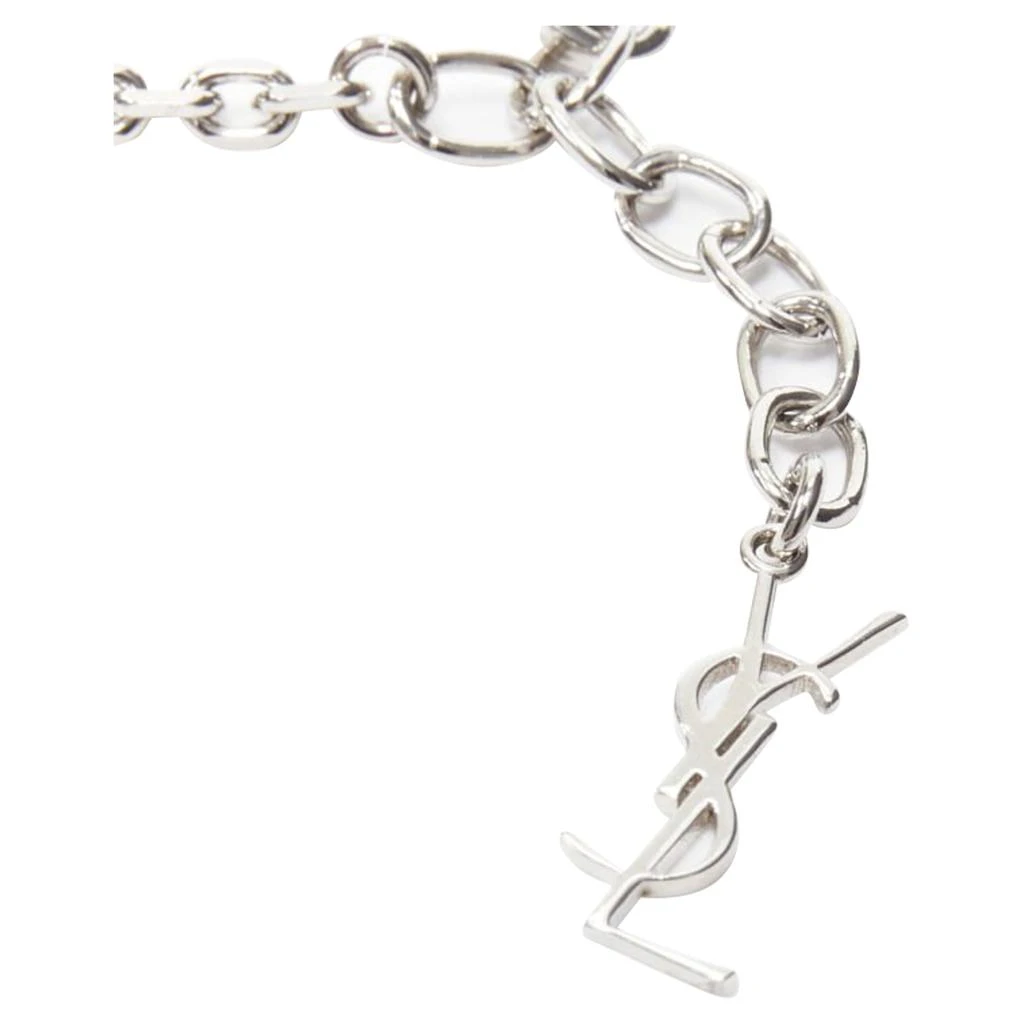 Yves Saint Laurent Hedi Slimane crystal YSL charm choker necklace 2