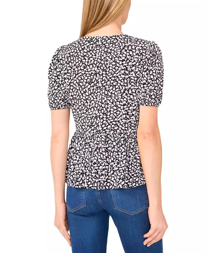 CeCe Women's Tie-Front Floral-Print Top 3