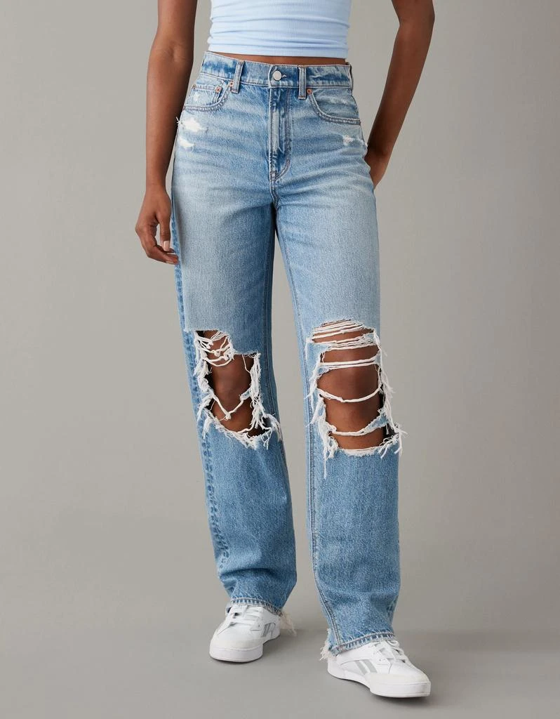 AE AE Strigid Ripped Highest Waist Baggy Straight Jean 1