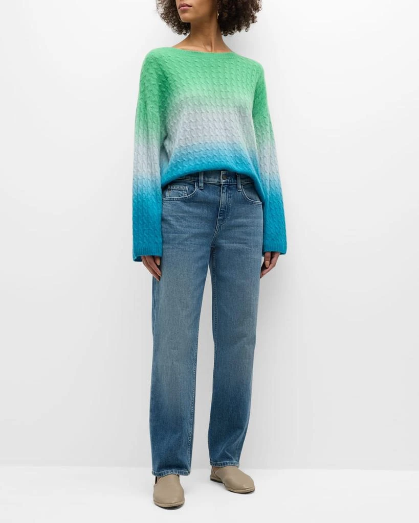 Naadam Cashmere Ombre Cable-Knit Sweater 2