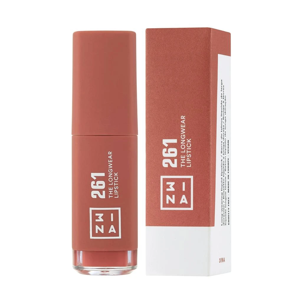 3Ina The Longwear Lipstick - 261 Dark Nude by  for Women - 0.20 oz Lipstick 3