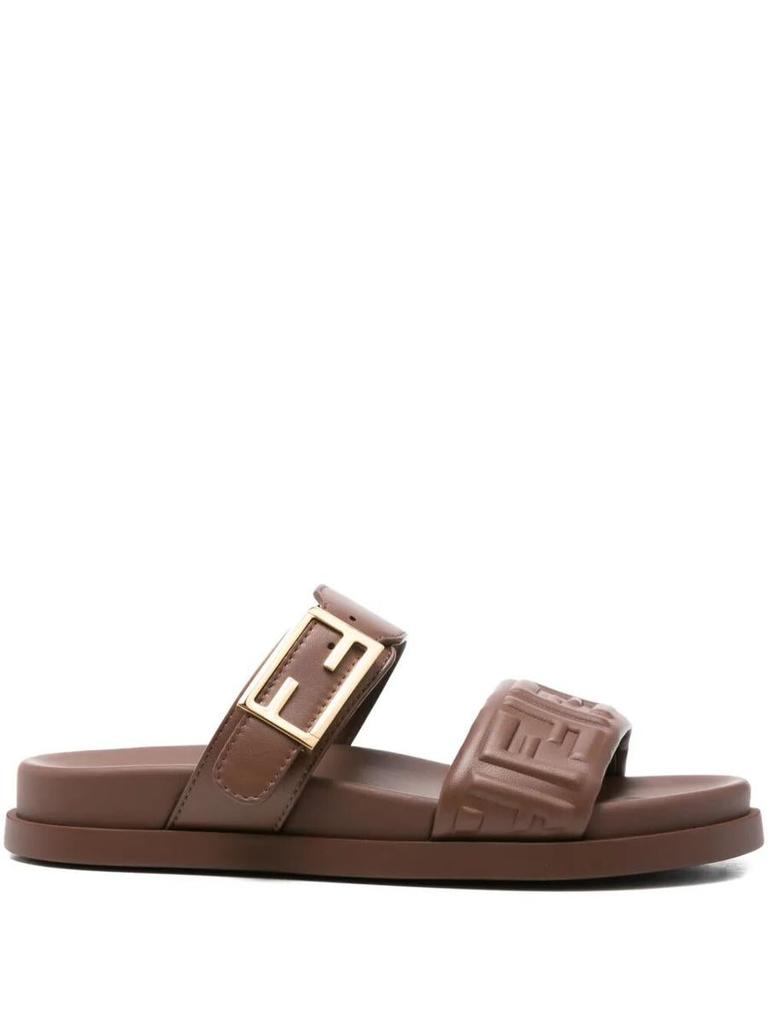 送料関税込◆FENDI◆ FENDI FEEL SLIDE SANDAL IN NAPPA LEATHER Fendi Feel Leather Black | Fendi