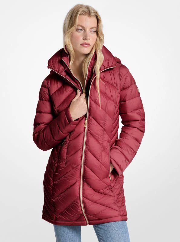 Michael Kors Packable Quilted Nylon Puffer Coat