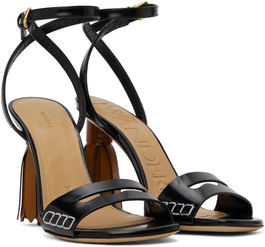 JW Anderson Black Tassel Heeled Sandals 4