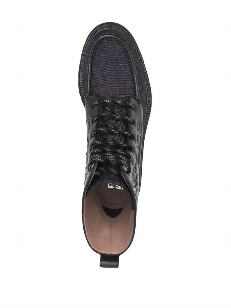 NEW SALVATORE FERRAGAMO men\'s gancini combat boots in black Amazon.com | Ferragamo Men main image 2