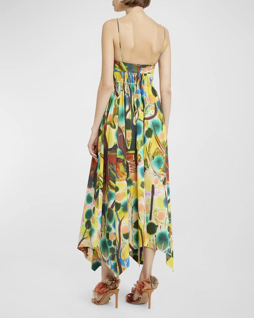 Ulla Johnson Leighton Sleeveless Cotton Poplin Handkerchief Midi Dress 4