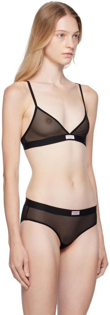 Alexander Wang Black Sheer Bra