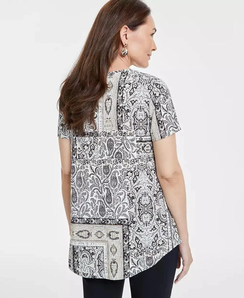 JM Collection Women's Printed Scoop-Neck Short-Sleeve Top, Exclusively at Macy's 2