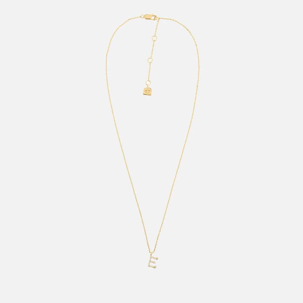 ASTRID & MIYU Initial Pavé 18K Gold-Plated Necklace 1