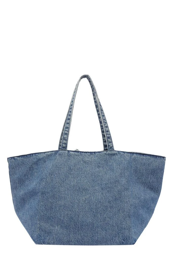 Alexander Wang Alexander Wang Logo Embossed Large Denim Tote Bag 2