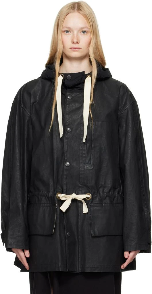 Lemaire Black Hooded Parka Jacket 1