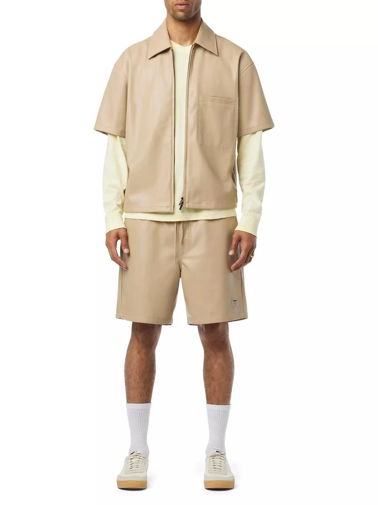 Hudson Faux Leather Zip Shirt 2
