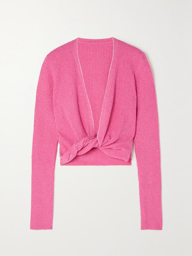 Jacquemus Noué 正面拧绕式罗纹棉质混纺平纹布短款上衣