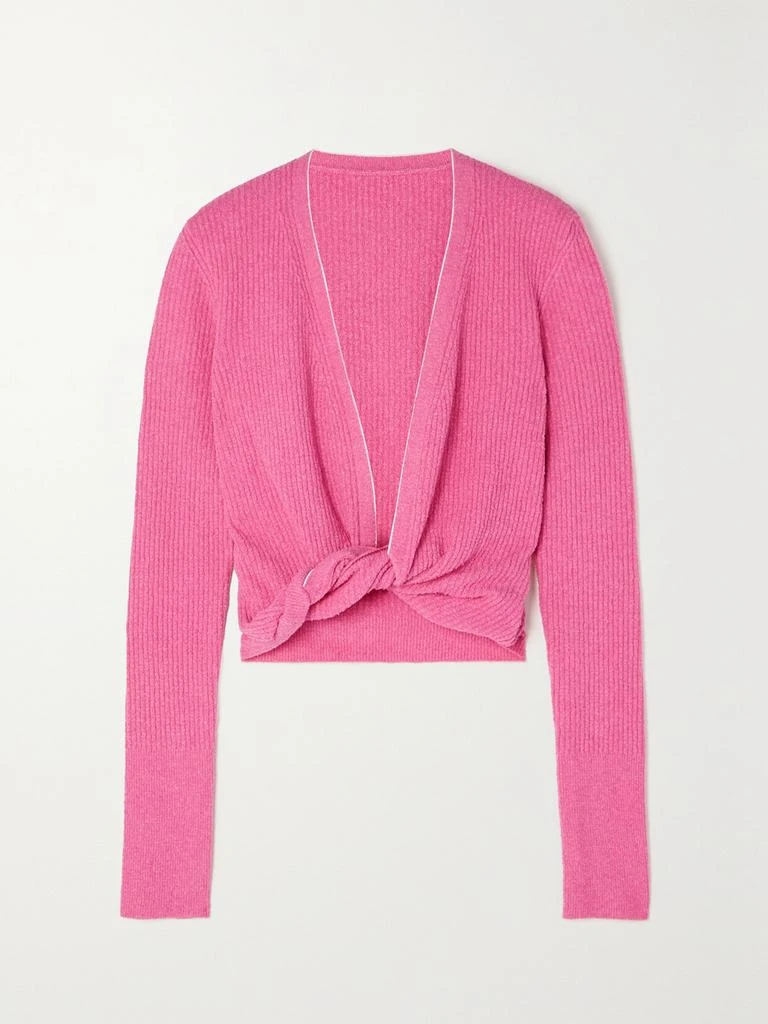 Jacquemus Noué 正面拧绕式罗纹棉质混纺平纹布短款上衣 1