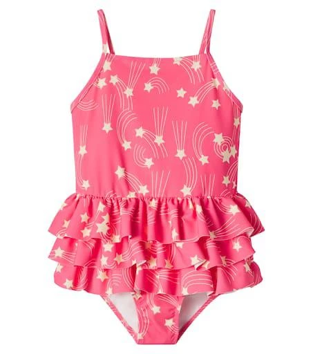 Mini Rodini Starfall ruffled tiered swimsuit