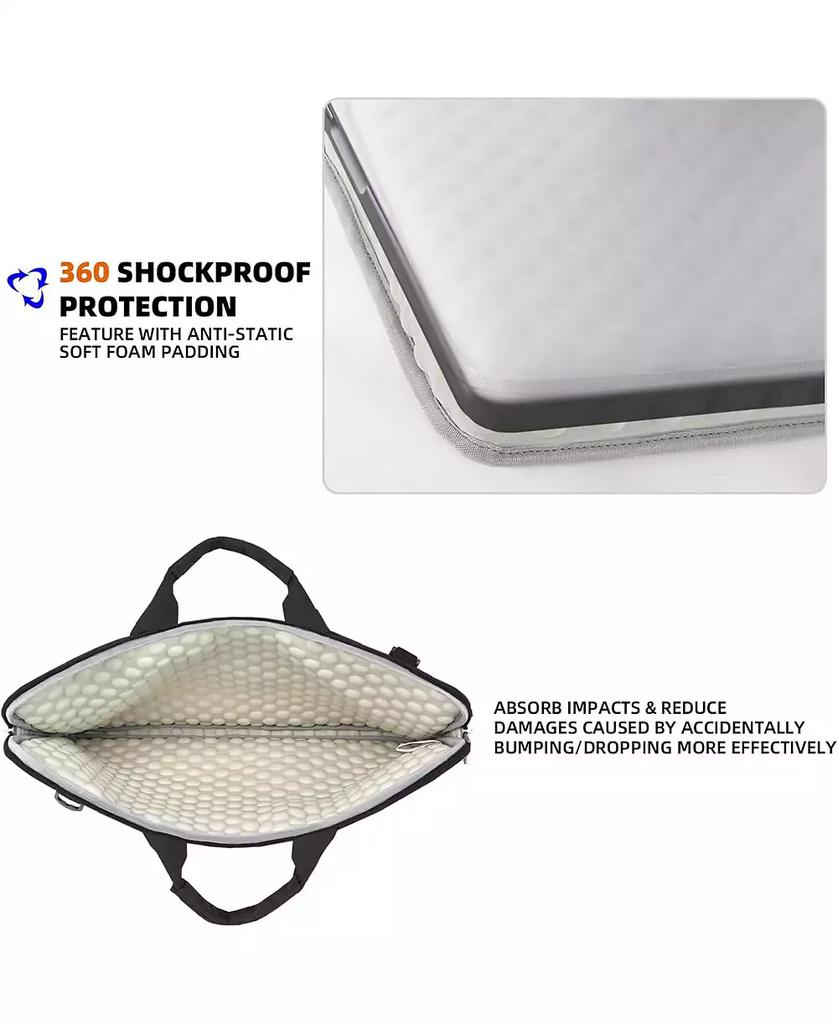 Acer 15.6 inch Laptop Shoulder Bag,Slim Shockproof Computer Sleeve Notebook Ultrabooks Carrying Case Handbag Cover Fit for Acer Asus Dell Lenovo HP Toshiba, Black